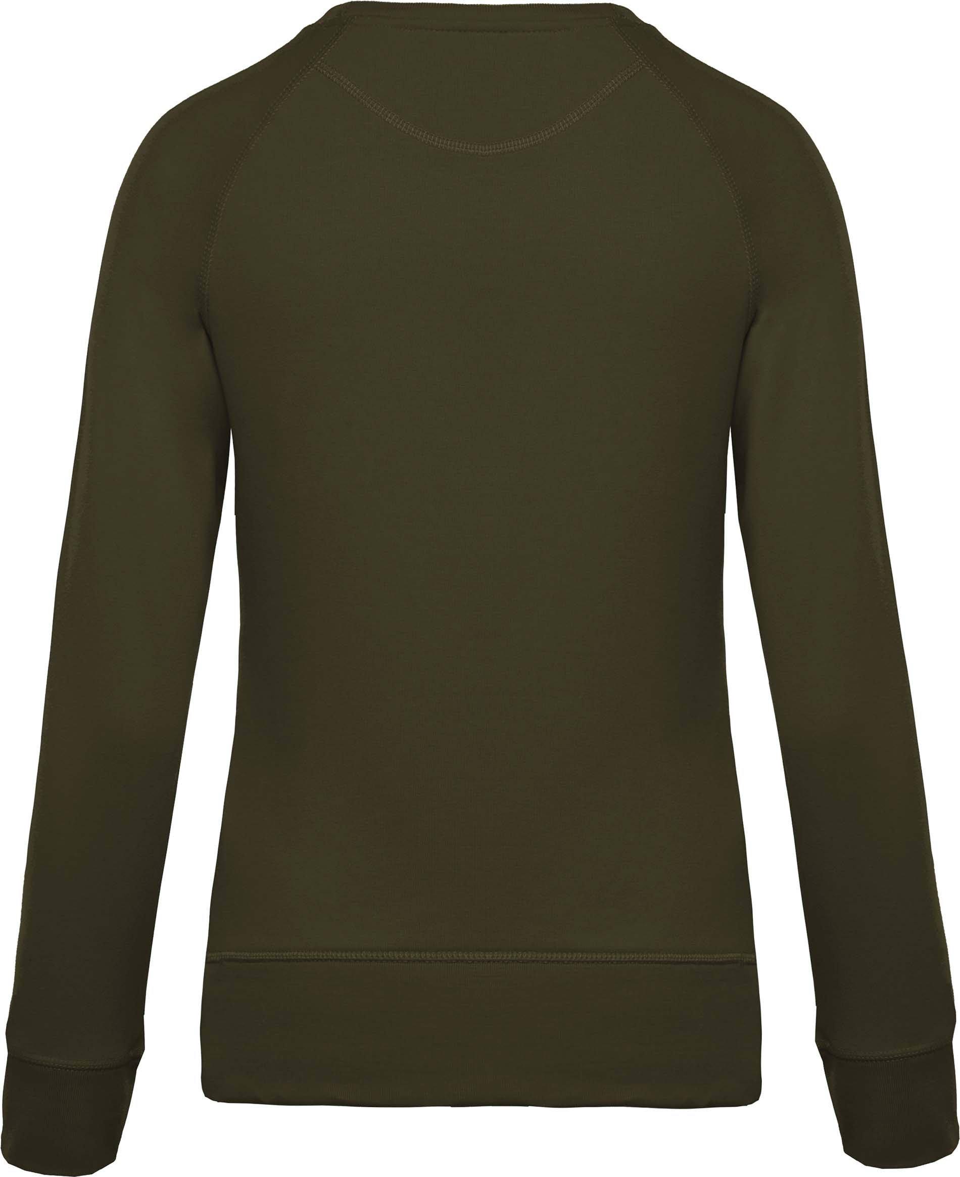 Sweat-shirt femme bio col rond manches raglan K481 - Mossy Green