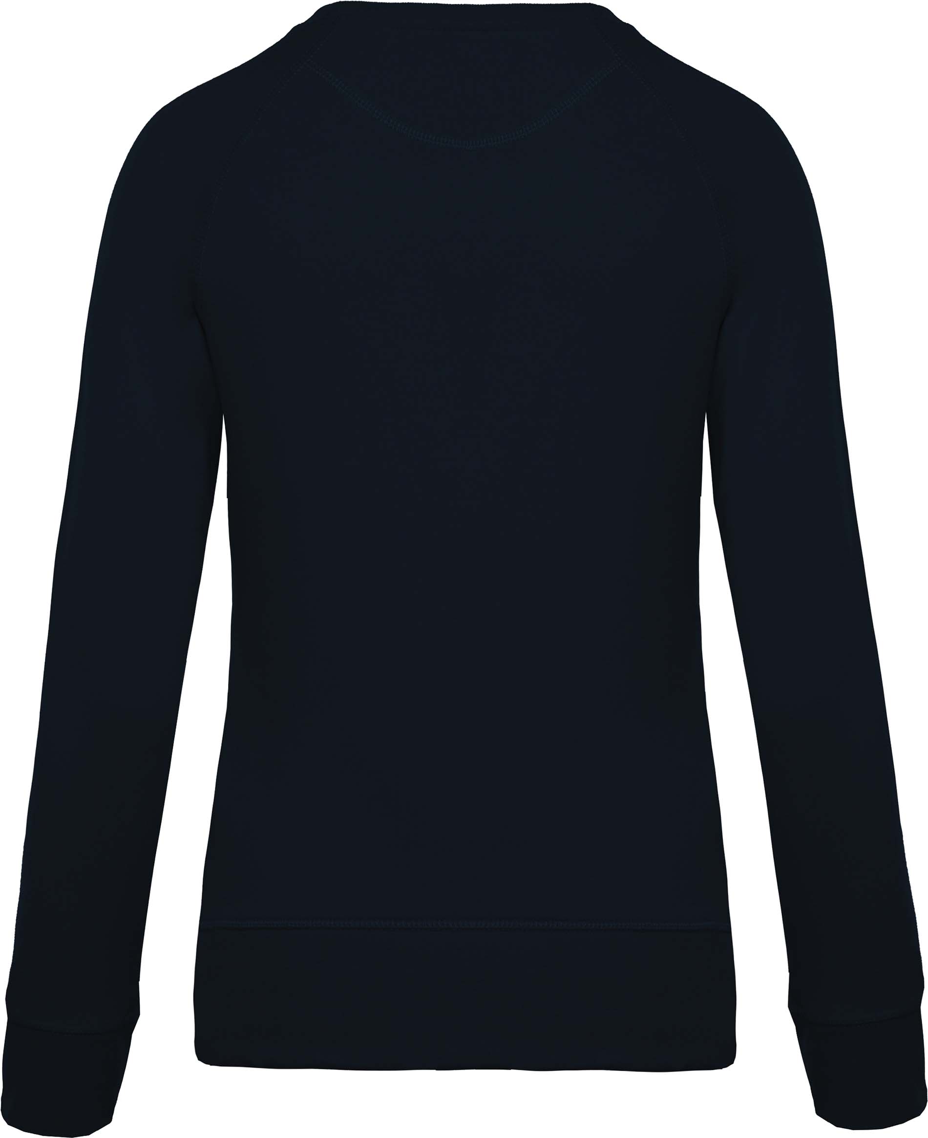 Sweat-shirt femme bio col rond manches raglan K481 - Navy