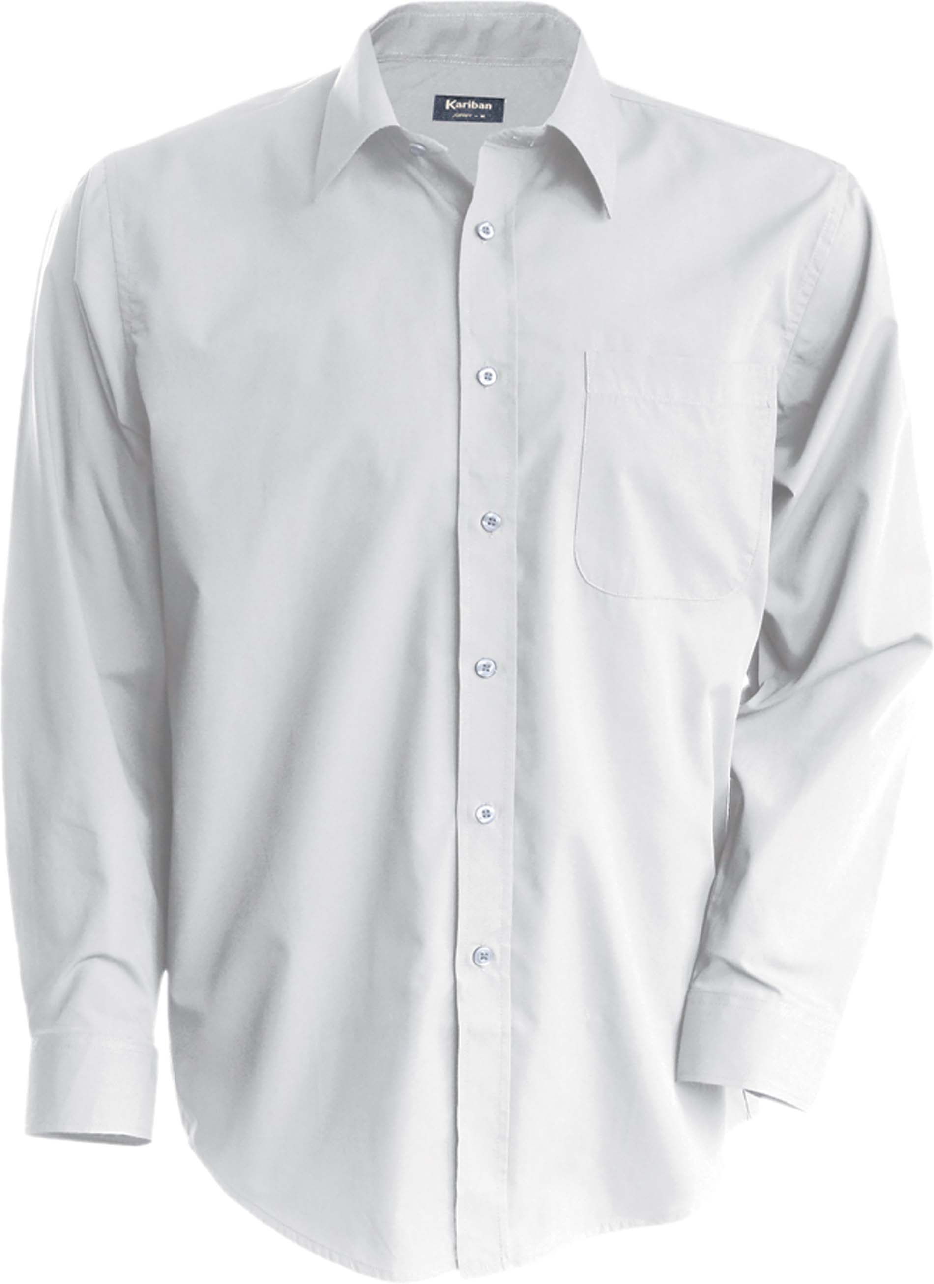 Chemise manches longues sans repassage K537 - White