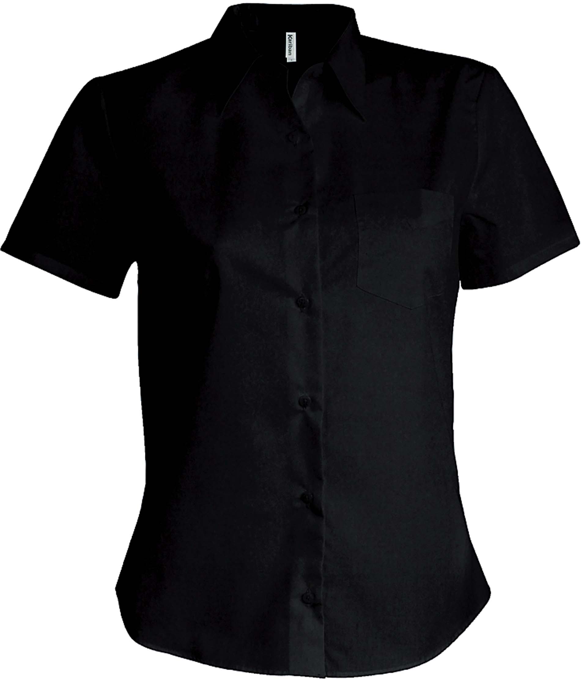 Chemise manches courtes femme popeline K544 - Black