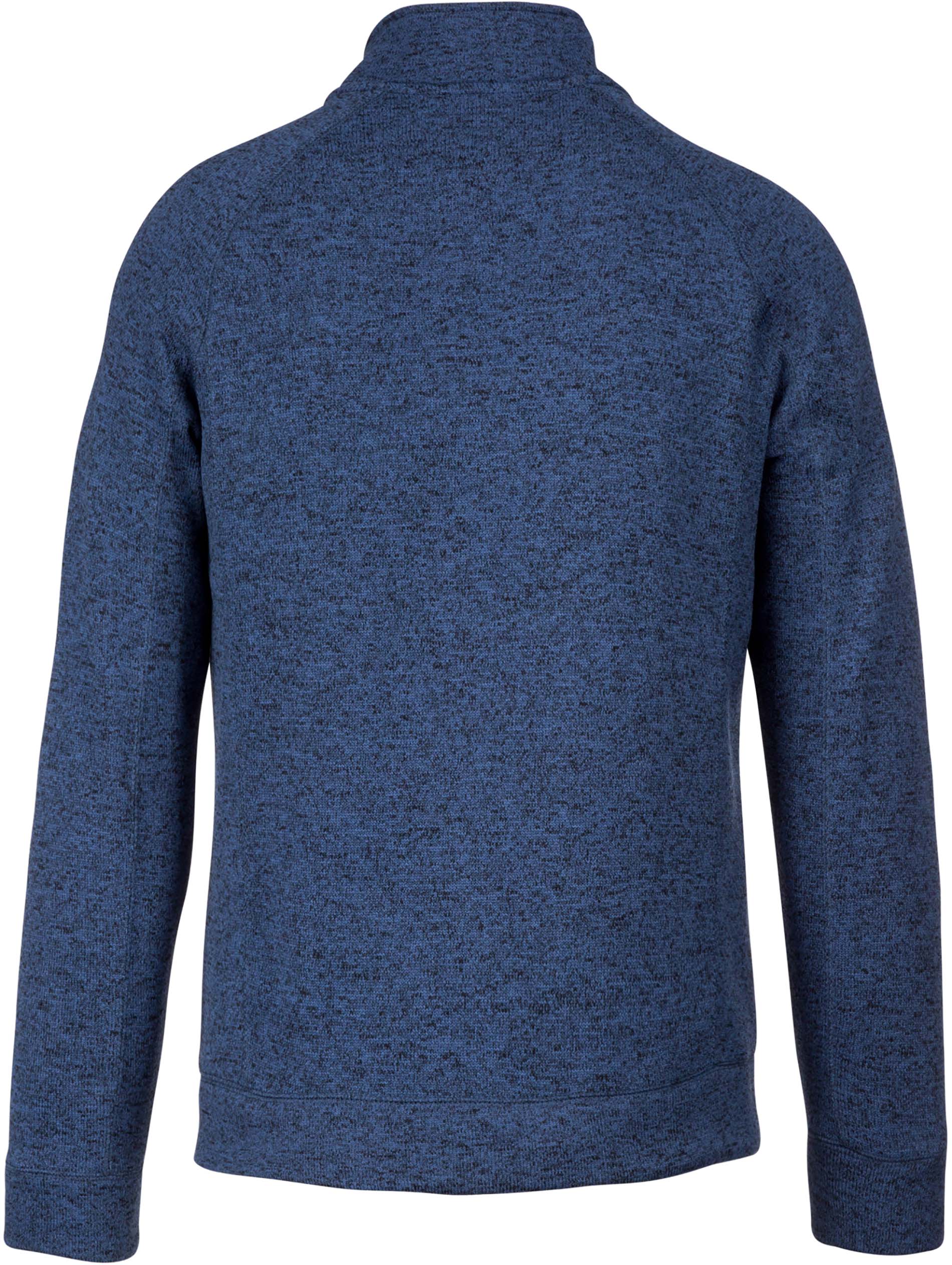 Veste homme chinée ouverture zippée K9106 - Navy Melange