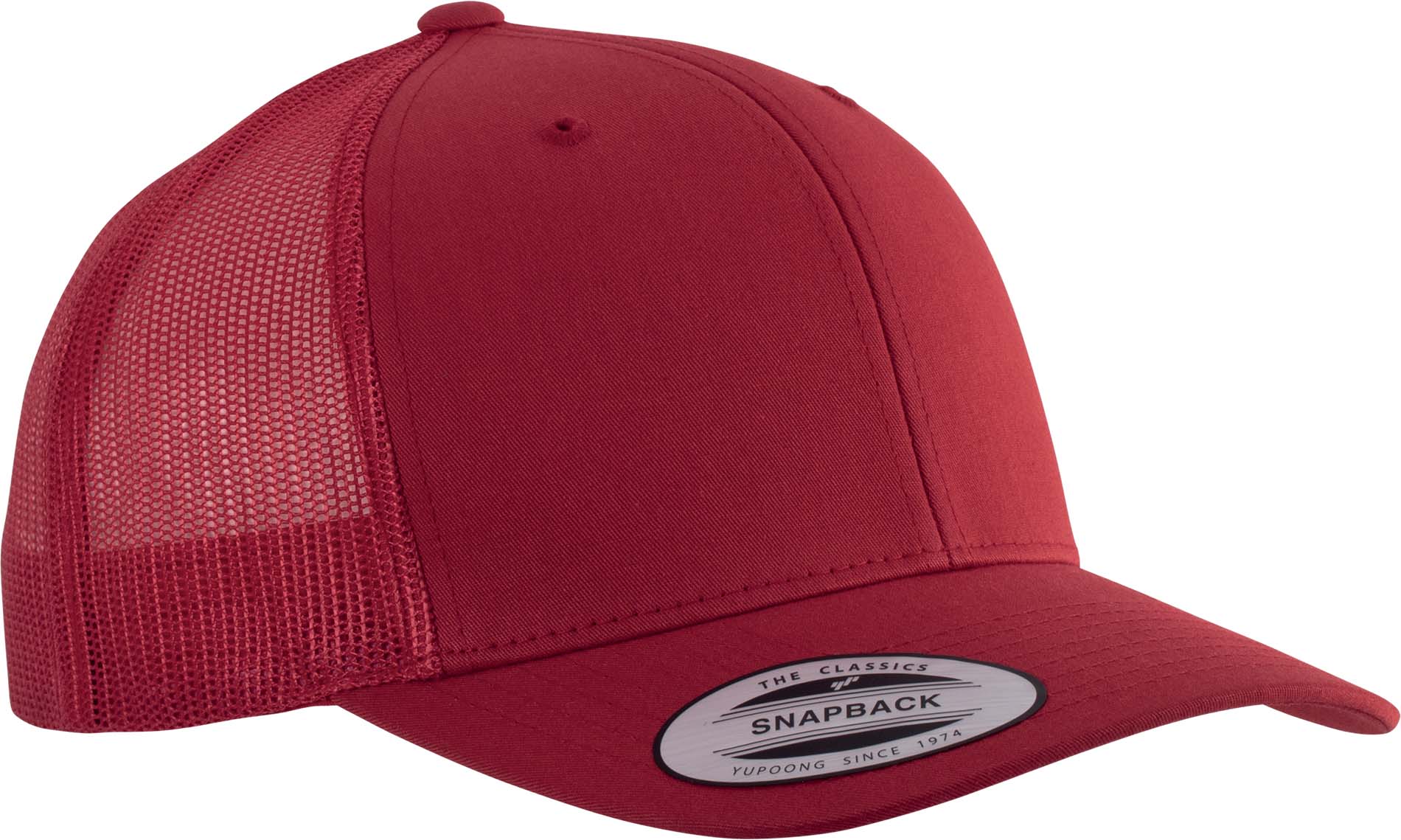 Casquette 6 panneaux Trucker modèle rétro KP912 - Red / Red