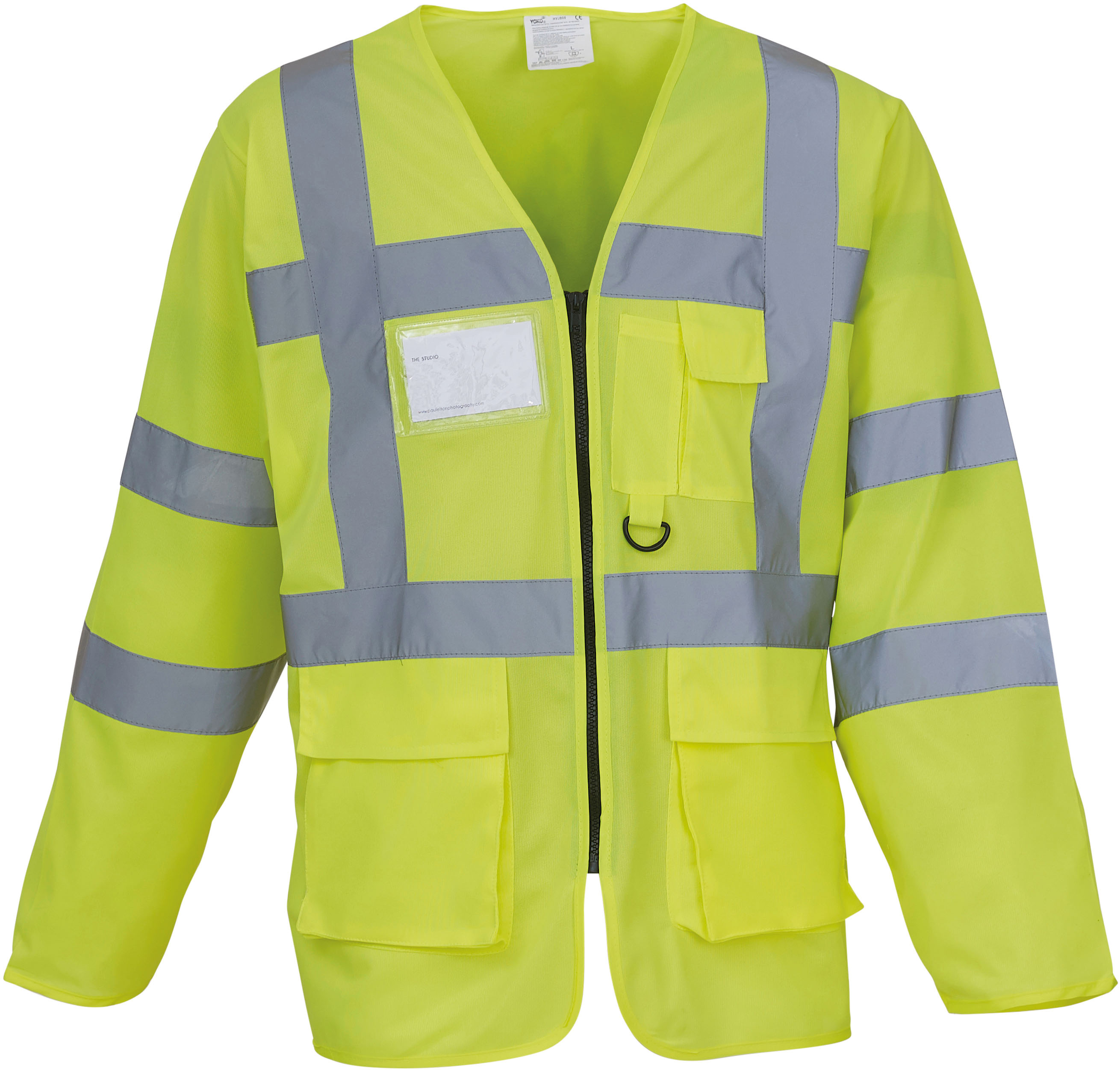 Gilet haute visibilité à manches longues YHVJ800 - Hi Vis Yellow - gilets  personnalisés : Textile Direct