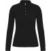 Polo jersey manches longues femme Black - XS