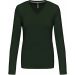 T-SHIRT COL V MANCHES LONGUES FEMME Forest Green - S