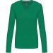 T-SHIRT COL V MANCHES LONGUES FEMME Kelly Green - S
