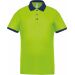 Polo piqué performance homme Lime / Sporty Navy
