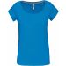 T-shirt femme col bateau manches courtes K384 - Tropical Blue