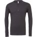T-shirt homme manches longues col boutonné BE3150 - Dark Grey Heather