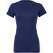 T-shirt femme triblend col rond BE8413 - Navy Triblend