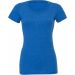 T-shirt femme triblend col rond BE8413 - True Royal Triblend