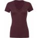 T-shirt femme triblend col V BE8435 - Amethyst Triblend