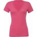 T-shirt femme triblend col V BE8435 - Berry Triblend