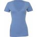 T-shirt femme triblend col V BE8435 - Blue Triblend