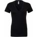 T-shirt femme triblend col V BE8435 - Charcoal - Black Triblend