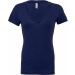 T-shirt femme triblend col V BE8435 - Navy Triblend