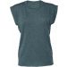 T-shirt femme Flowy à manches roulottées BE8804 - Heather Deep Teal