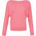 T-shirt femme flowy dolman manches longues BE8850 - Neon Pink