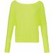 T-shirt femme flowy dolman manches longues BE8850 - Neon Yellow
