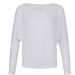 T-shirt femme flowy dolman manches longues BE8850 - White