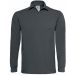 Polo homme manches longues heavymill HEAML - Dark Grey