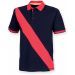 Polo homme diagonal stripe FR212 - Navy / Red