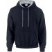 Sweat-shirt homme à capuche zippé 185C00 - Black / Sport grey