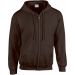 Sweat-shirt Heavy Blend™ Full Zip Hooded 18600 - Dark Chocolate