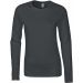 T-shirt femme manches longues Softstyle GI64400L - Charcoal