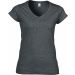 T-shirt femme col V Softstyle GI64V00L - Dark Heather