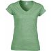 T-shirt femme col V Softstyle GI64V00L - Heather Irish Green