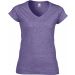 T-shirt femme col V Softstyle GI64V00L - Heather Purple