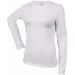 T-shirt femme col rond manches longues Carla K328 - White