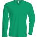 T-shirt homme manches longues col V K358 - Kelly Green