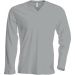 T-shirt homme manches longues col V K358 - Oxford Grey