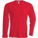 T-shirt homme manches longues col V K358 - Red