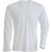 T-shirt homme manches longues col V K358 - White