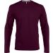 T-shirt homme manches longues col V K358 - Wine