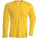 T-shirt homme manches longues col V K358 - Yellow
