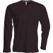 T-shirt homme manches longues col rond K359 - Chocolate