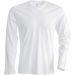 T-shirt homme manches longues col rond K359 - White