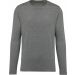 T-shirt homme coton bio col rond manches longues K372 - Grey Heather