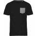 T-shirt coton bio avec poche K375 - Black / Grey Heather