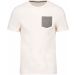 T-shirt coton bio avec poche K375 - Cream / Grey Heather