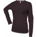 T-shirt femme manches longues col rond K383 - Chocolate