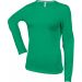 T-shirt femme manches longues col rond K383 - Kelly Green