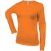 T-shirt femme manches longues col rond K383 - Orange