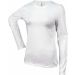 T-shirt femme manches longues col rond K383 - White