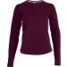 T-shirt femme manches longues col rond K383 - Wine