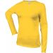 T-shirt femme manches longues col rond K383 - Yellow